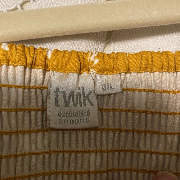 twik Simons Yellow Retro Bustier Dress - Picture 3 of 3